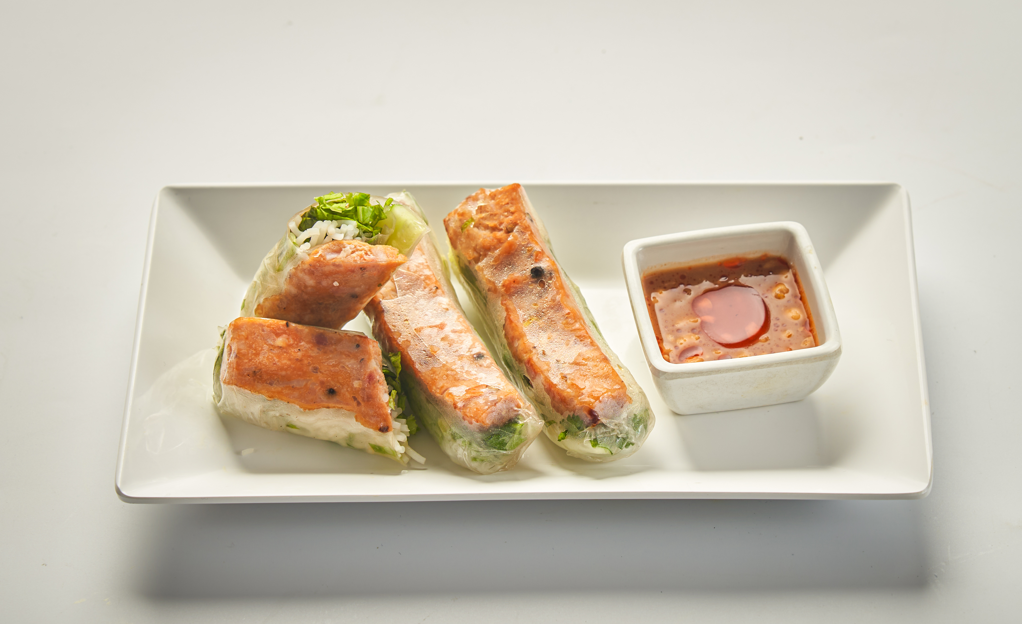 8. GRILLED PORK SAUSAGE  FRESH ROLLS - Nem Nướng Cuốn